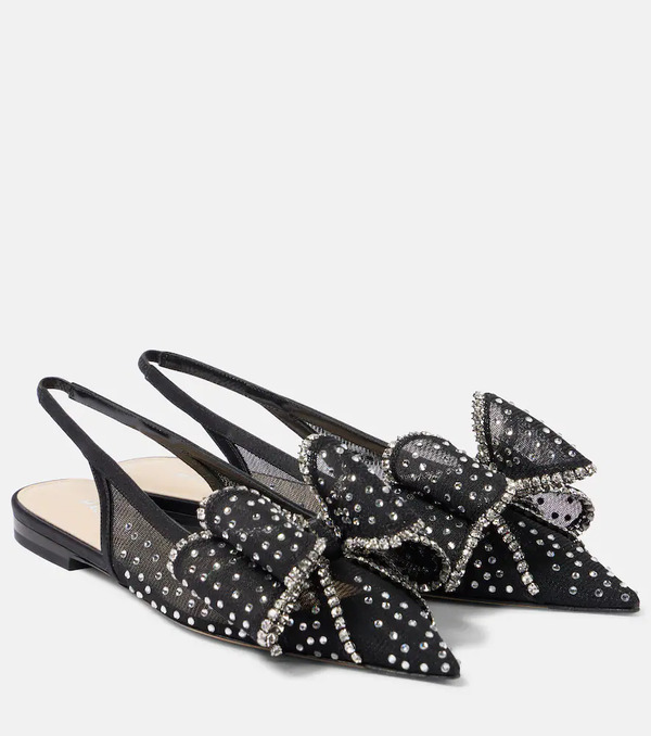  Mach & Mach Mach & Mach Le Cadeau Mesh Slingback Flats 