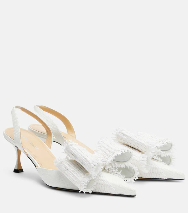  Mach & Mach Mach & Mach Le Cadeau Raffia Slingback Pumps 