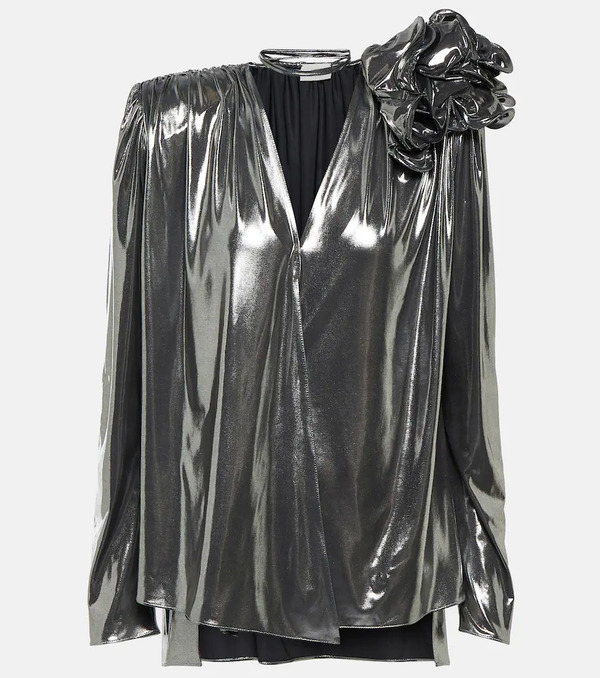 Magda Butrym Magda Butrym Applique Metallic Blouse 