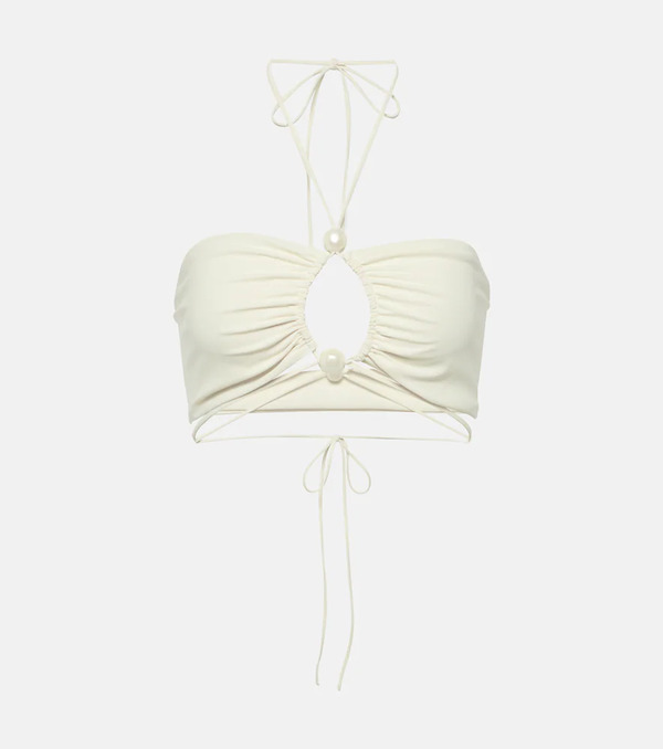  Magda Butrym Magda Butrym Beaded Bandeau Bikini Top 
