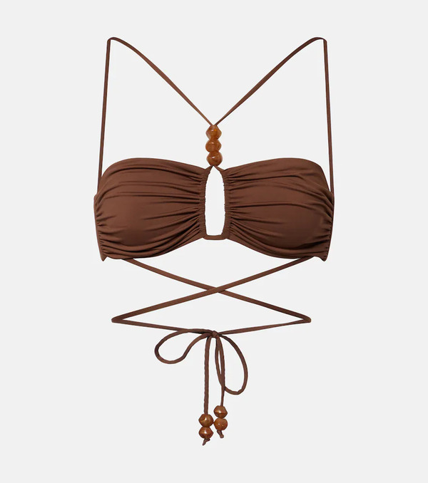  Magda Butrym Magda Butrym Beaded Bikini Top 