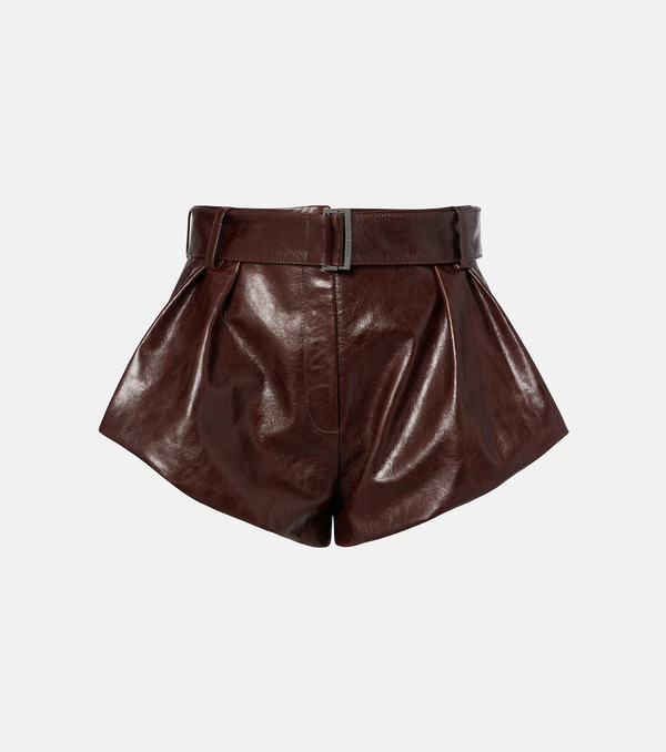  Magda Butrym Magda Butrym Belted Leather Shorts 