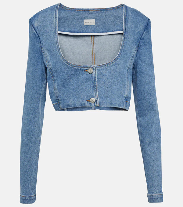  Magda Butrym Magda Butrym Cropped Denim Top 
