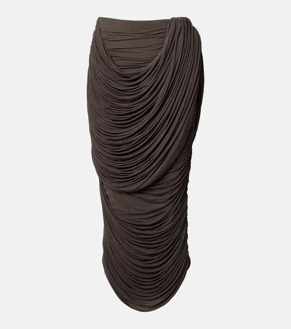  Magda Butrym Magda Butrym Draped Jersey Midi Skirt 