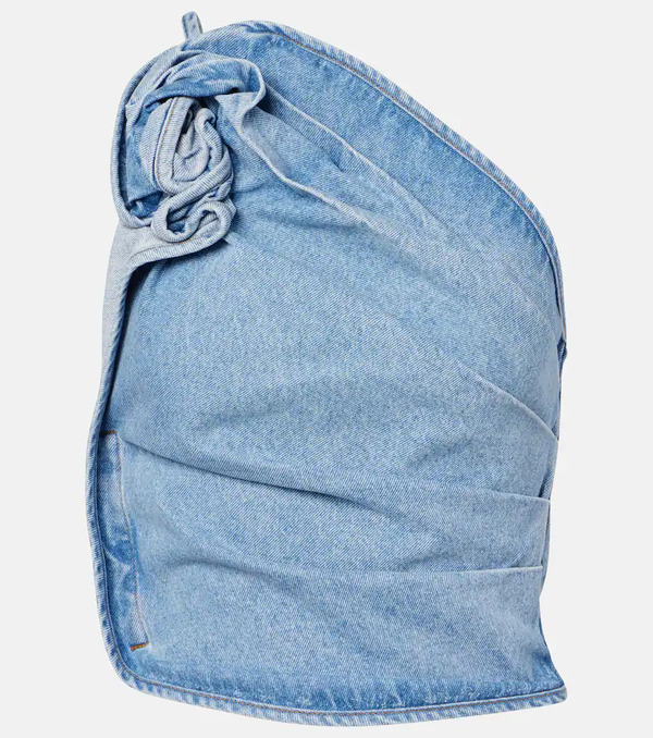  Magda Butrym Magda Butrym Draped One-shoulder Denim Top 