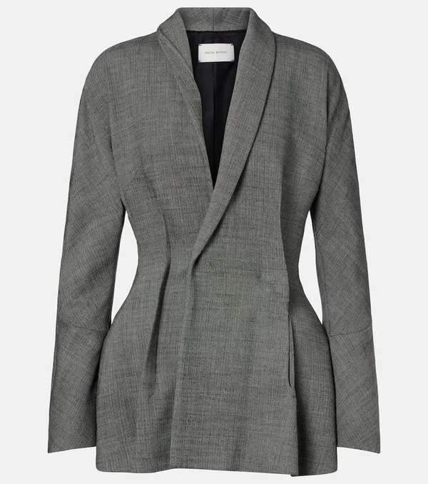  Magda Butrym Magda Butrym Draped Wool-blend Blazer 