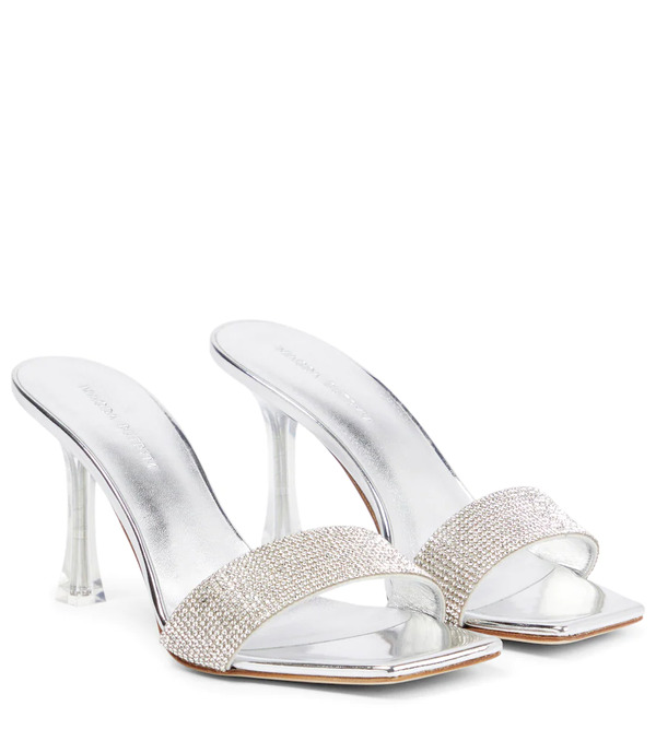  Magda Butrym Magda Butrym Embellished Leather-trimmed Pvc Mules 