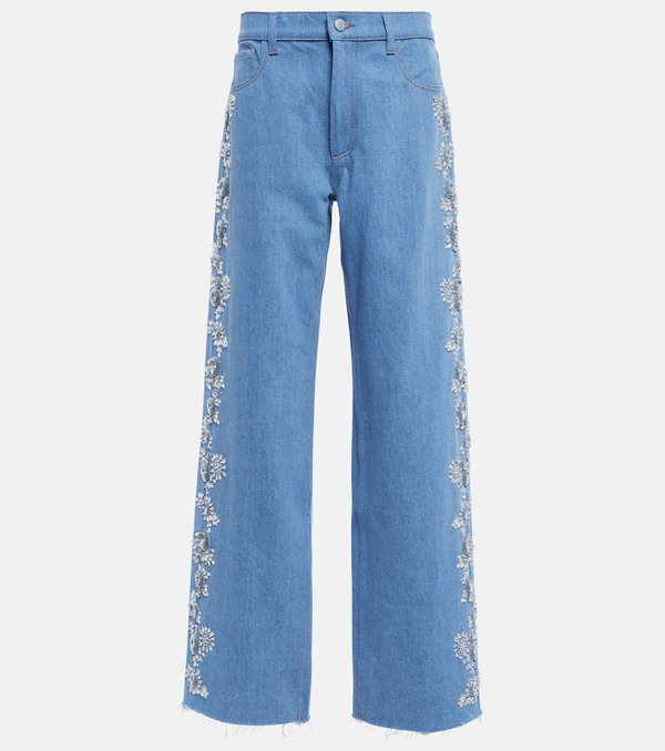  Magda Butrym Magda Butrym Embroidered Wide-leg Jeans 
