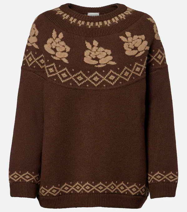  Magda Butrym Magda Butrym Fair Isle Jacquard Wool Sweater 