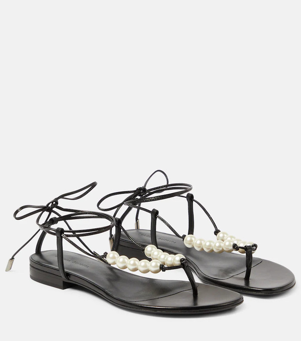  Magda Butrym Magda Butrym Faux Pearl Leather Sandals 