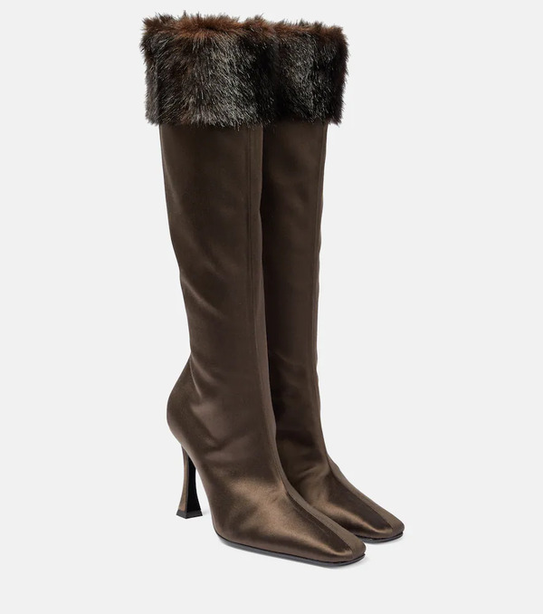  Magda Butrym Magda Butrym Faux Satin Knee-high Boots 