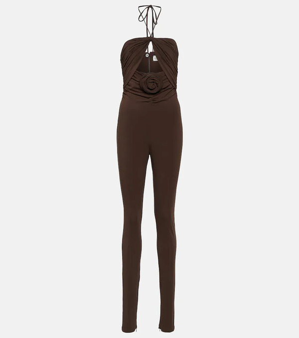  Magda Butrym Magda Butrym Floral-applique Cutout Jersey Jumpsuit 