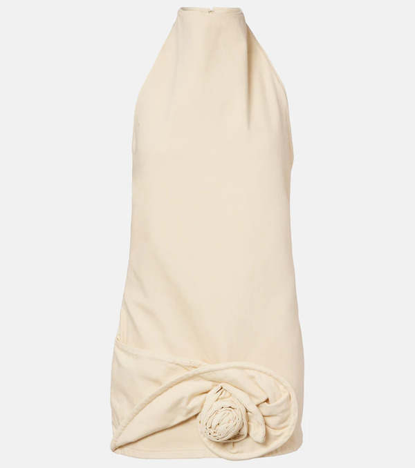  Magda Butrym Magda Butrym Floral-applique Denim Minidress 