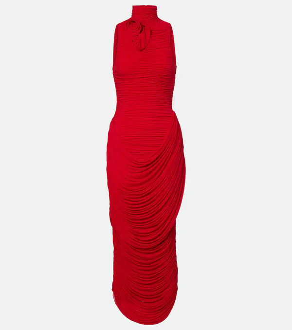  Magda Butrym Magda Butrym Floral-applique Draped Gown 