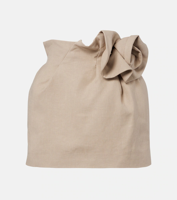  Magda Butrym Magda Butrym Floral-applique Linen Miniskirt 