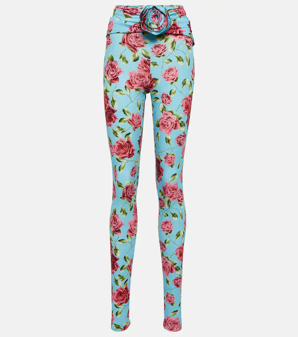  Magda Butrym Magda Butrym Floral-applique Printed Leggings 