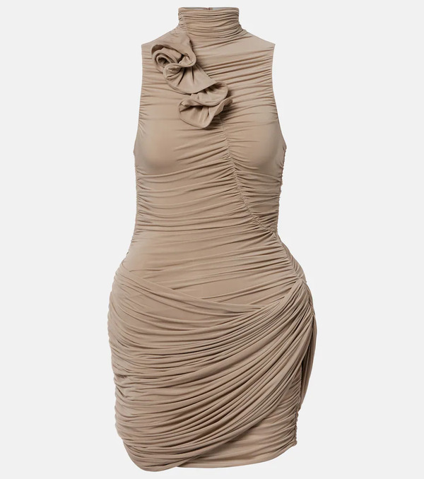  Magda Butrym Magda Butrym Floral-applique Ruched Minidress 