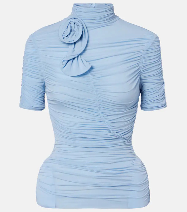  Magda Butrym Magda Butrym Floral-applique Ruched Top 
