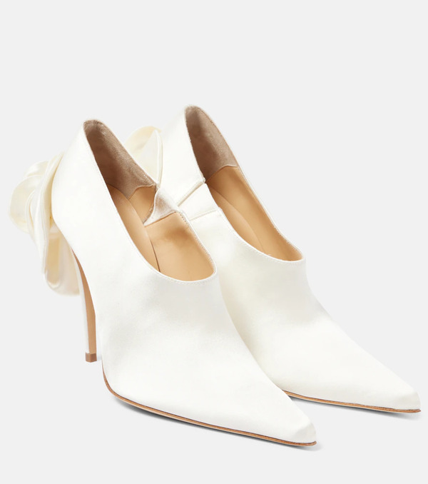  Magda Butrym Magda Butrym Floral-applique Satin Pumps 