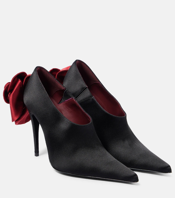  Magda Butrym Magda Butrym Floral-applique Satin Pumps 