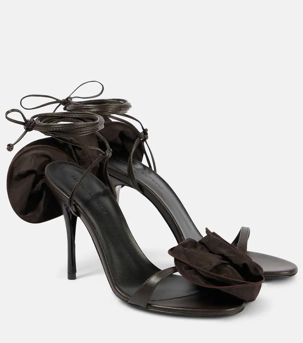  Magda Butrym Magda Butrym Floral-applique Satin Sandals 