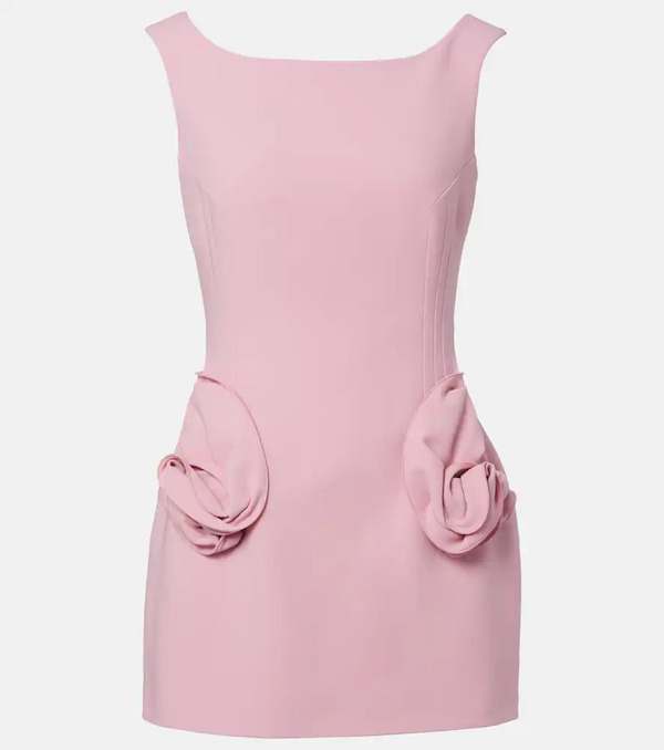  Magda Butrym Magda Butrym Floral-applique Wool-blend Minidress 