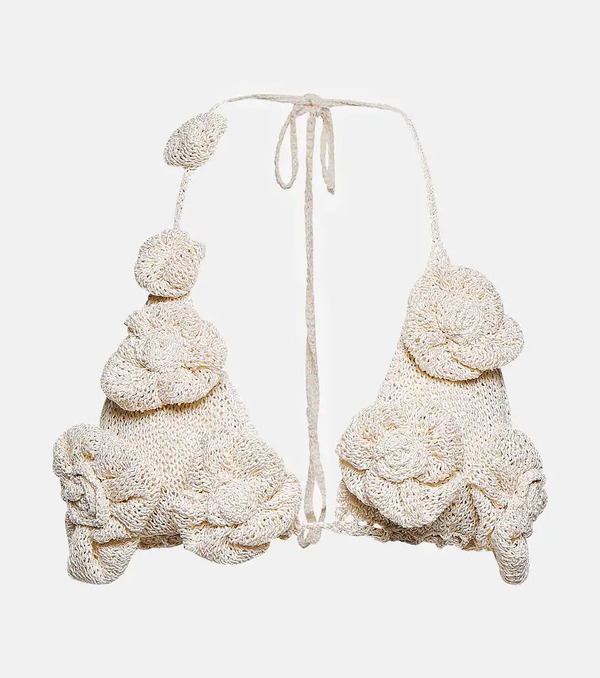  Magda Butrym Magda Butrym Floral Crochet Bra Top 