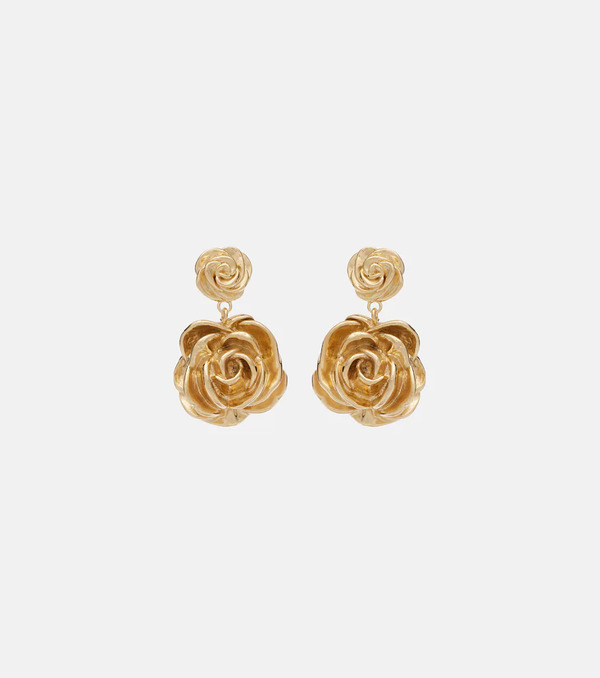  Magda Butrym Magda Butrym Floral Gold-plated Drop Earrings 