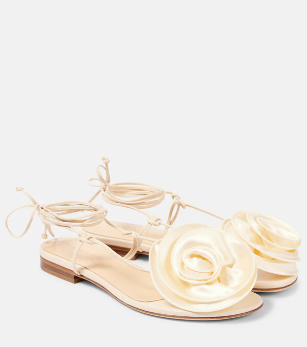  Magda Butrym Magda Butrym Floral Leather Sandals 