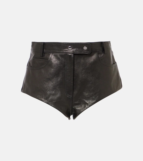  Magda Butrym Magda Butrym High-rise Leather Shorts 