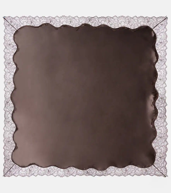  Magda Butrym Magda Butrym Lace-trimmed Silk Satin Scarf 