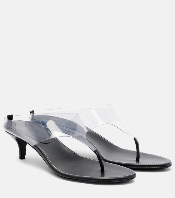  Magda Butrym Magda Butrym Leather And Pvc Thong Sandals 