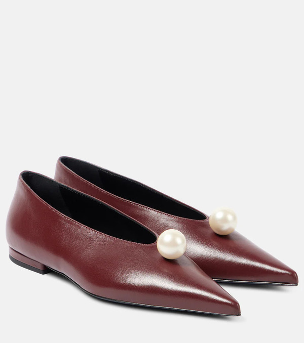  Magda Butrym Magda Butrym Leather Ballet Flats 