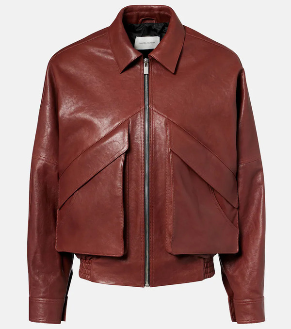  Magda Butrym Magda Butrym Leather Bomber Jacket 