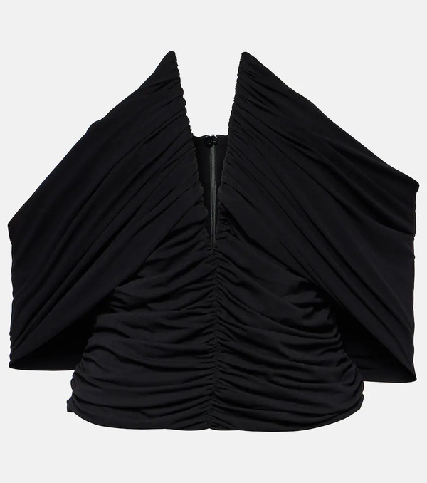  Magda Butrym Magda Butrym Off-shoulder Cropped Jersey Blouse 