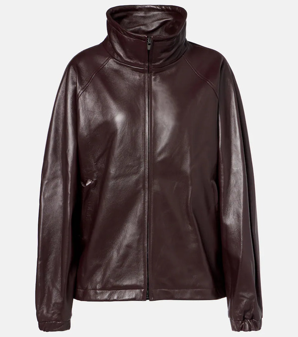  Magda Butrym Magda Butrym Oversized Leather Bomber Jacket 