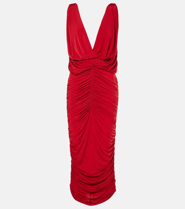  Magda Butrym Magda Butrym Ruched Draped Midi Dress 