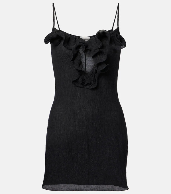  Magda Butrym Magda Butrym Ruffled Sheer Minidress 