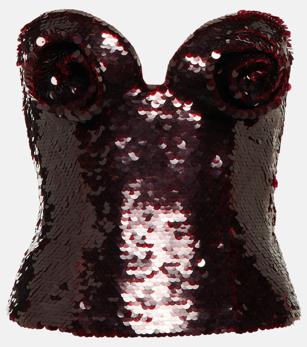  Magda Butrym Magda Butrym Sequined Bustier Top 