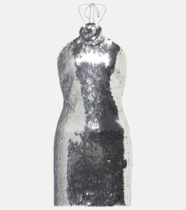  Magda Butrym Magda Butrym Sequined Floral-applique Minidress 