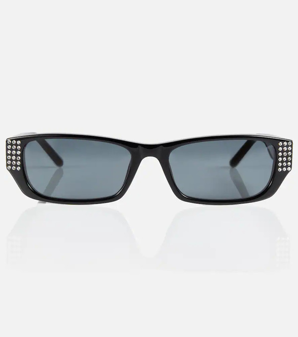  Magda Butrym Magda Butrym X Linda Farrow Embellished Rectangular Sunglasses 