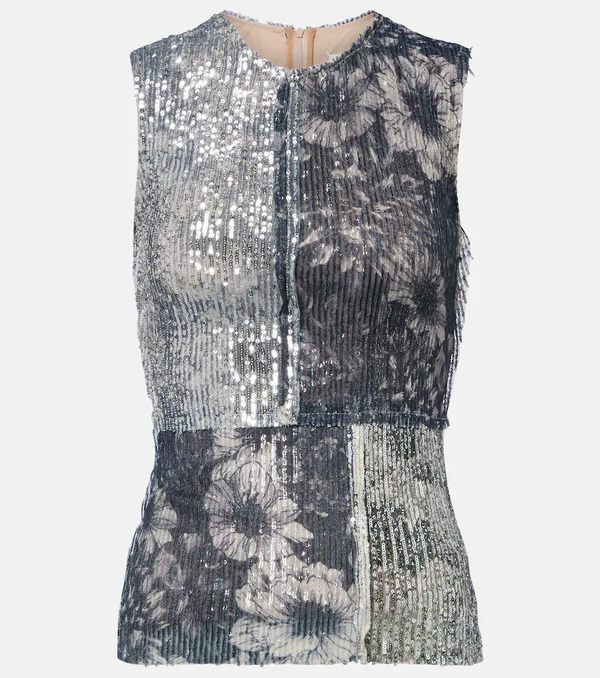  Maison Margiela Maison Margiela Sequined Patchwork Top 