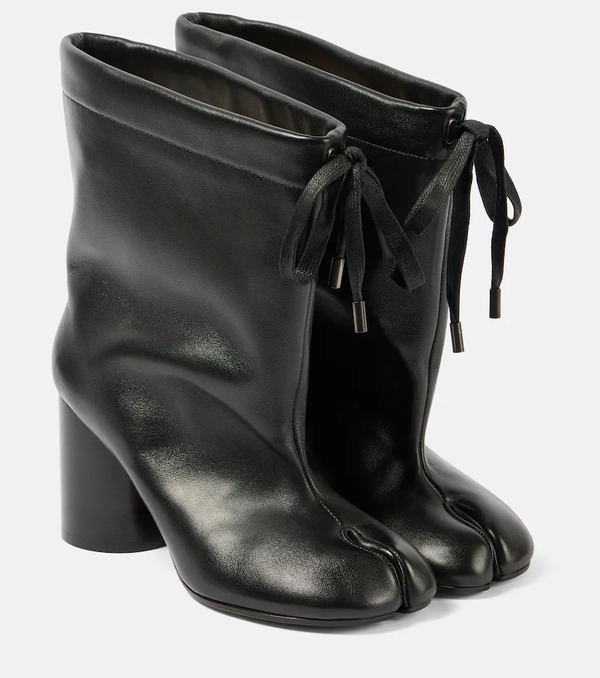  Maison Margiela Maison Margiela Tabi Drawstring Leather Ankle Boots 