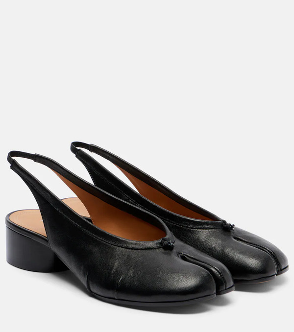  Maison Margiela Maison Margiela Tabi Leather Slingback Flats 