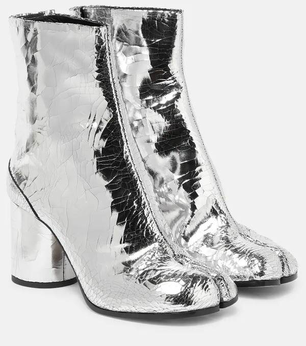  Maison Margiela Maison Margiela Tabi Metallic Leather Ankle Boot 
