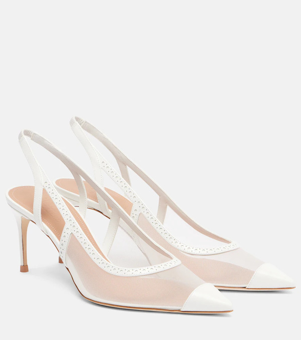  Malone Souliers Malone Souliers Aubrey 70 Mesh Slingback Pumps 