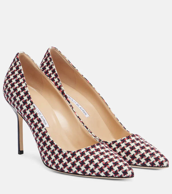  Manolo Blahnik Manolo Blahnik Bb 90 Houndstooth Pumps 