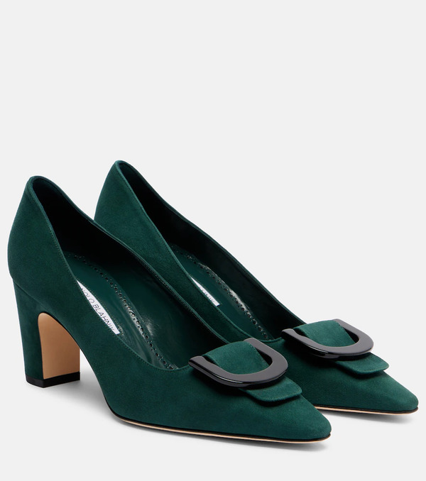  Manolo Blahnik Manolo Blahnik Beti 70 Suede Pumps 