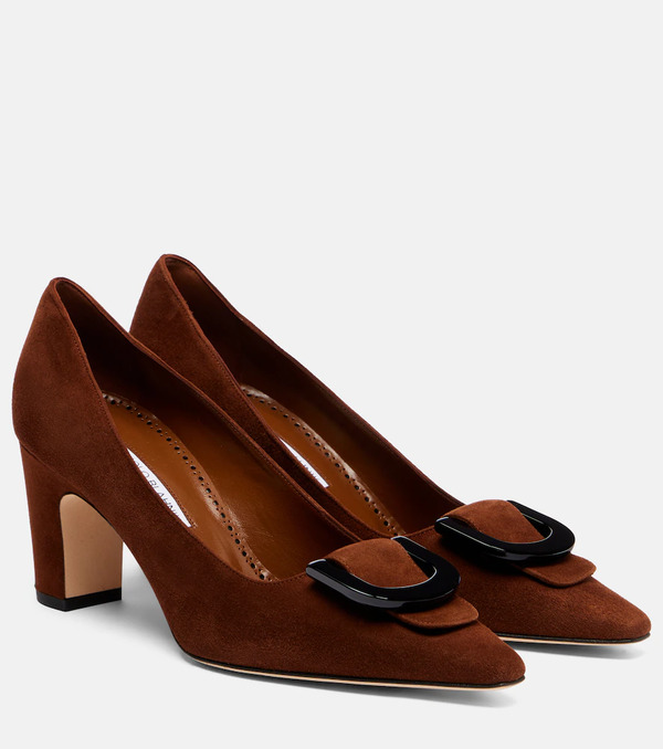 Manolo Blahnik Manolo Blahnik Beti 70 Suede Pumps 