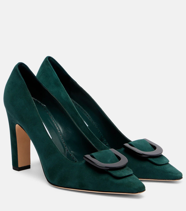  Manolo Blahnik Manolo Blahnik Beti 105 Suede Pumps 